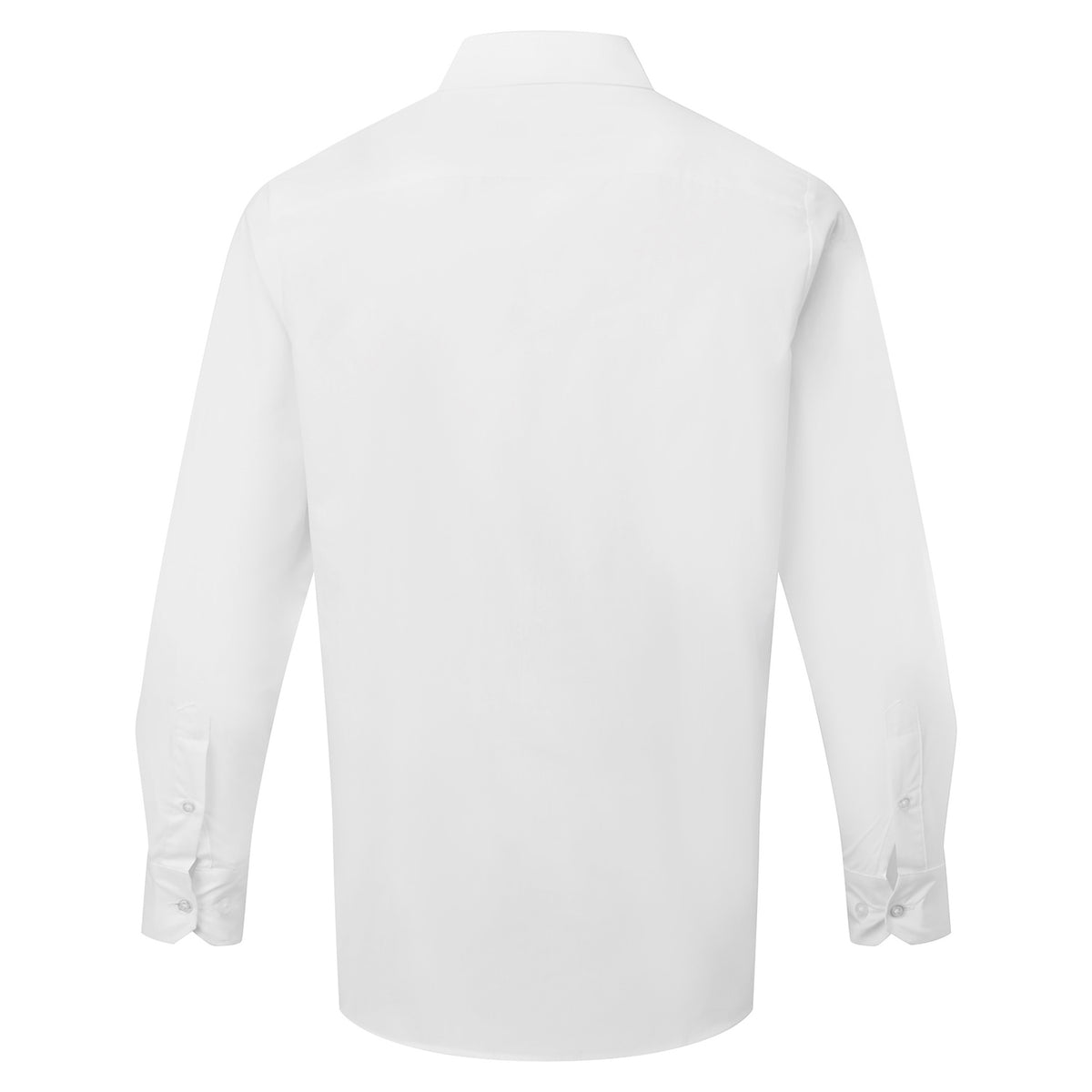 White - Back - Premier Mens Poplin Long-Sleeved Formal Shirt