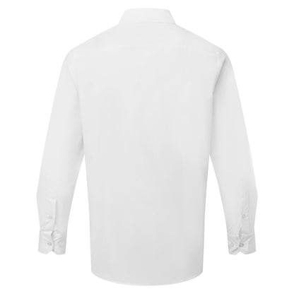 White - Back - Premier Mens Poplin Long-Sleeved Formal Shirt