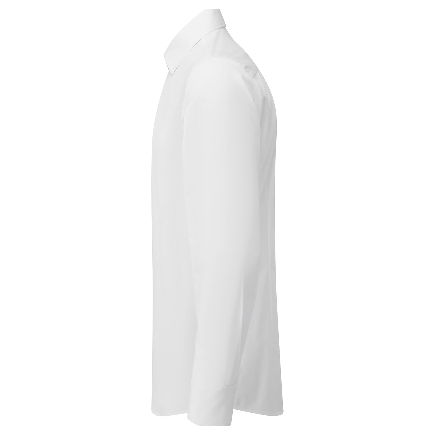 White - Side - Premier Mens Poplin Long-Sleeved Formal Shirt