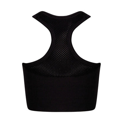Black - Back - Tombo Girls Seamless Crop Top