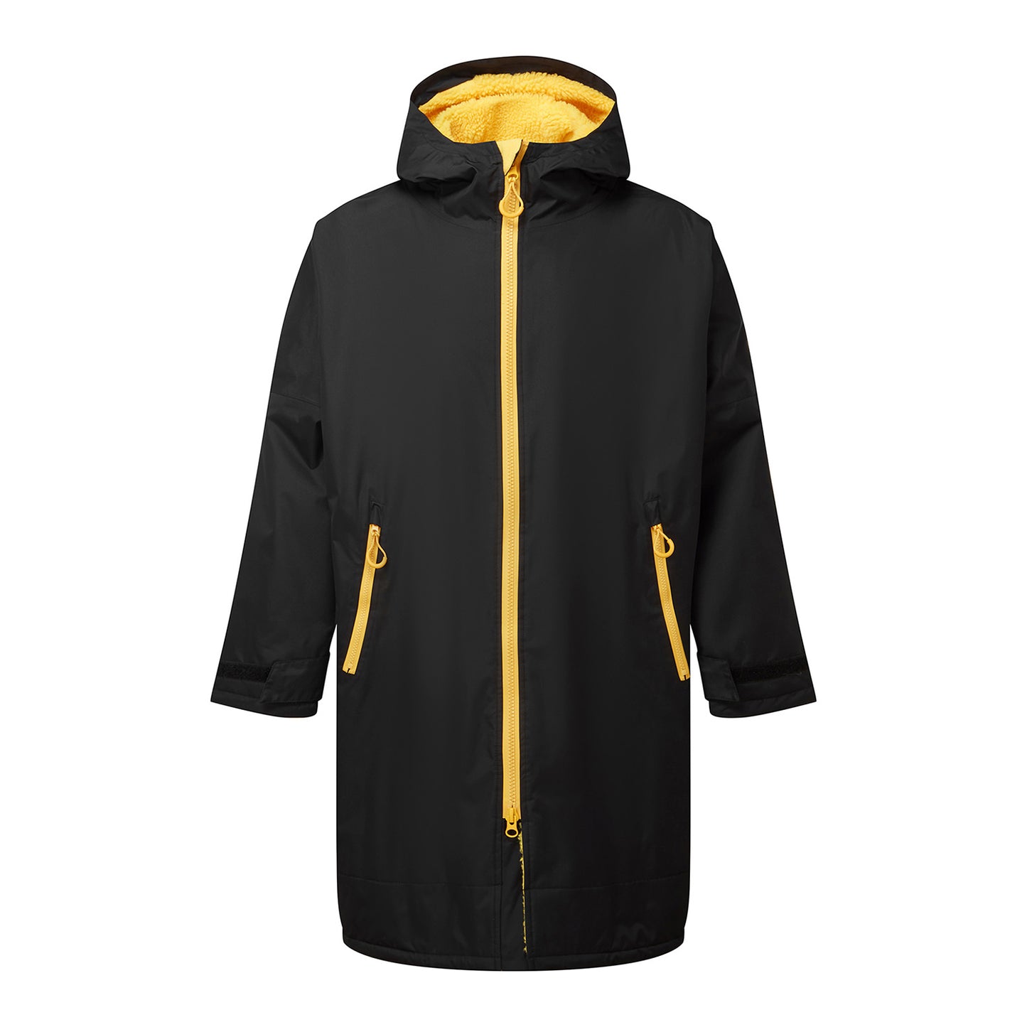 Black-Sun Yellow - Front - TriDri Unisex Adult Waterproof Changing Robe