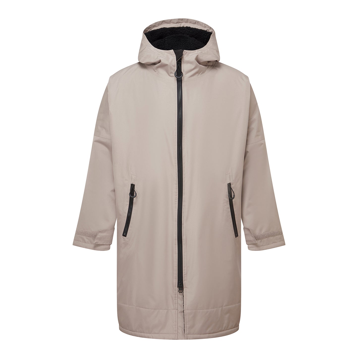 Stone-Black - Front - TriDri Unisex Adult Waterproof Changing Robe