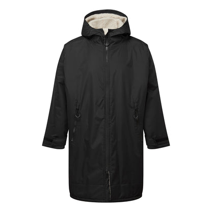 Black-Natural - Front - TriDri Unisex Adult Waterproof Changing Robe