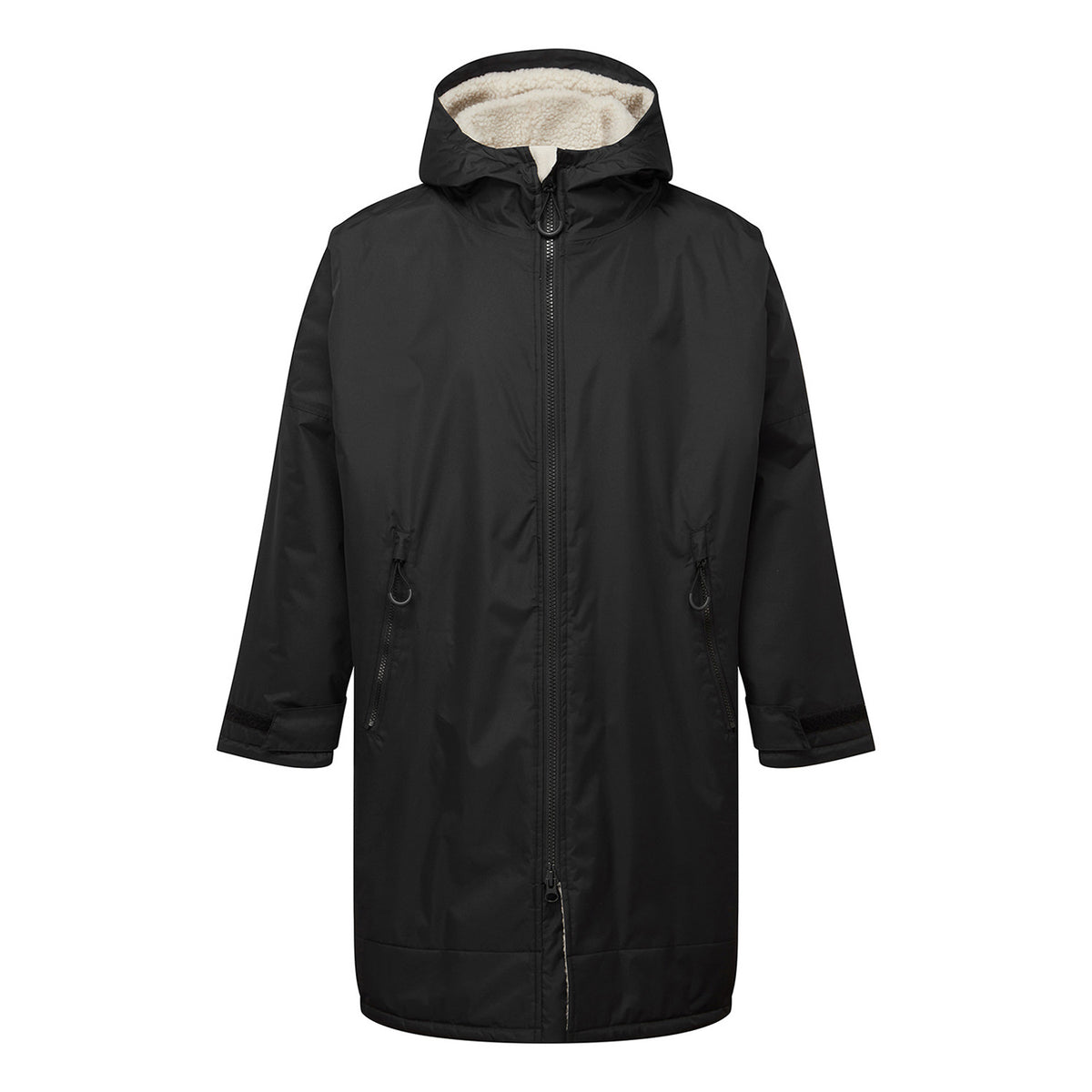 Black-Natural - Front - TriDri Unisex Adult Waterproof Changing Robe
