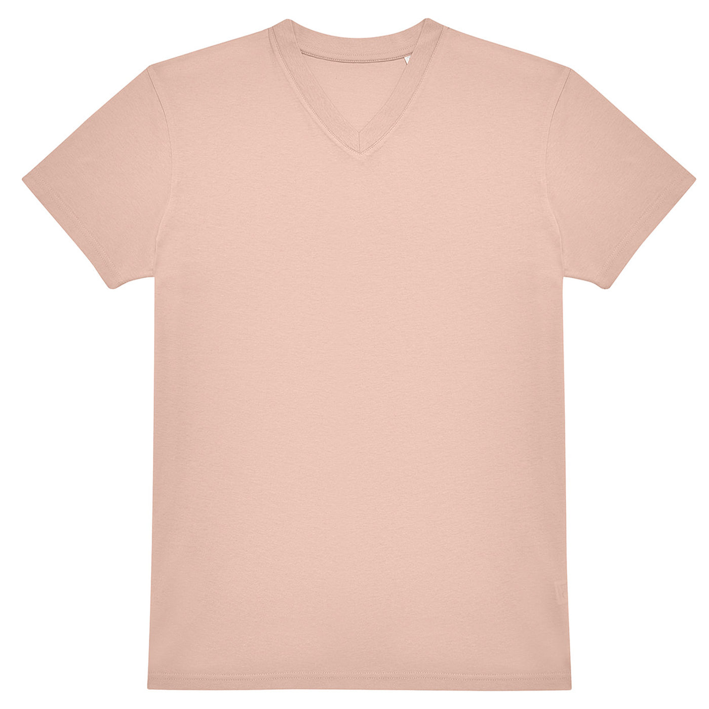 Soft Rose - Front - B&C Unisex Adult #E150 Plain V Neck T-Shirt