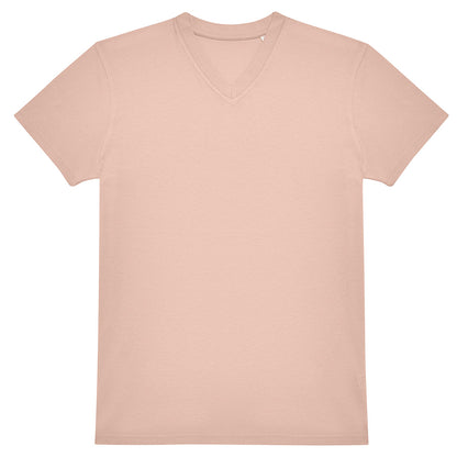 Soft Rose - Front - B&C Unisex Adult #E150 Plain V Neck T-Shirt