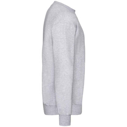 Heather Grey - Side - Fruit of the Loom Unisex Adult Polycotton Set-in Sweatshirt