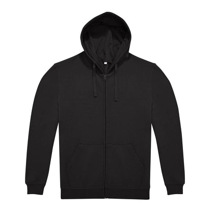Black - Front - B&C Unisex Adult ID.224 Full Zip Hoodie