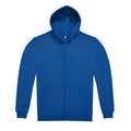 Royal Blue - Front - B&C Unisex Adult ID.224 Full Zip Hoodie