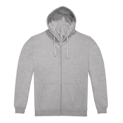 Sport Grey - Front - B&C Unisex Adult ID.224 Full Zip Hoodie