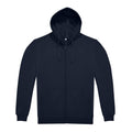 Navy - Front - B&C Unisex Adult ID.224 Full Zip Hoodie