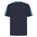 Navy-Sky Blue - Front - Finden & Hales Unisex Adult T-Shirt