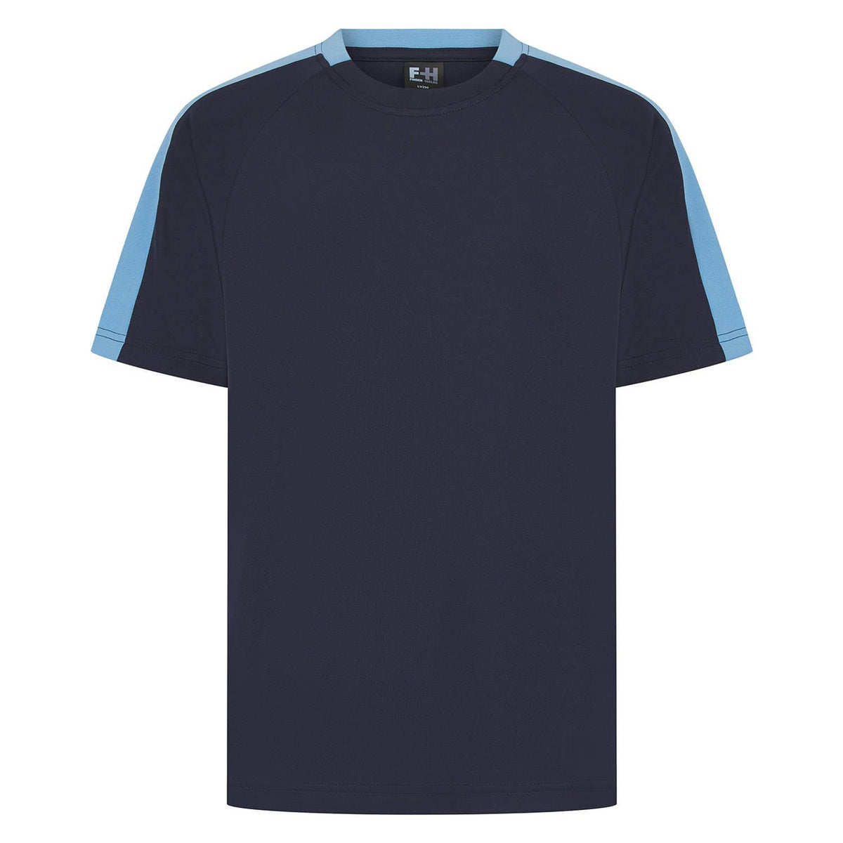 Navy-Sky Blue - Front - Finden & Hales Unisex Adult T-Shirt