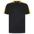 Black-Gold - Front - Finden & Hales Unisex Adult T-Shirt