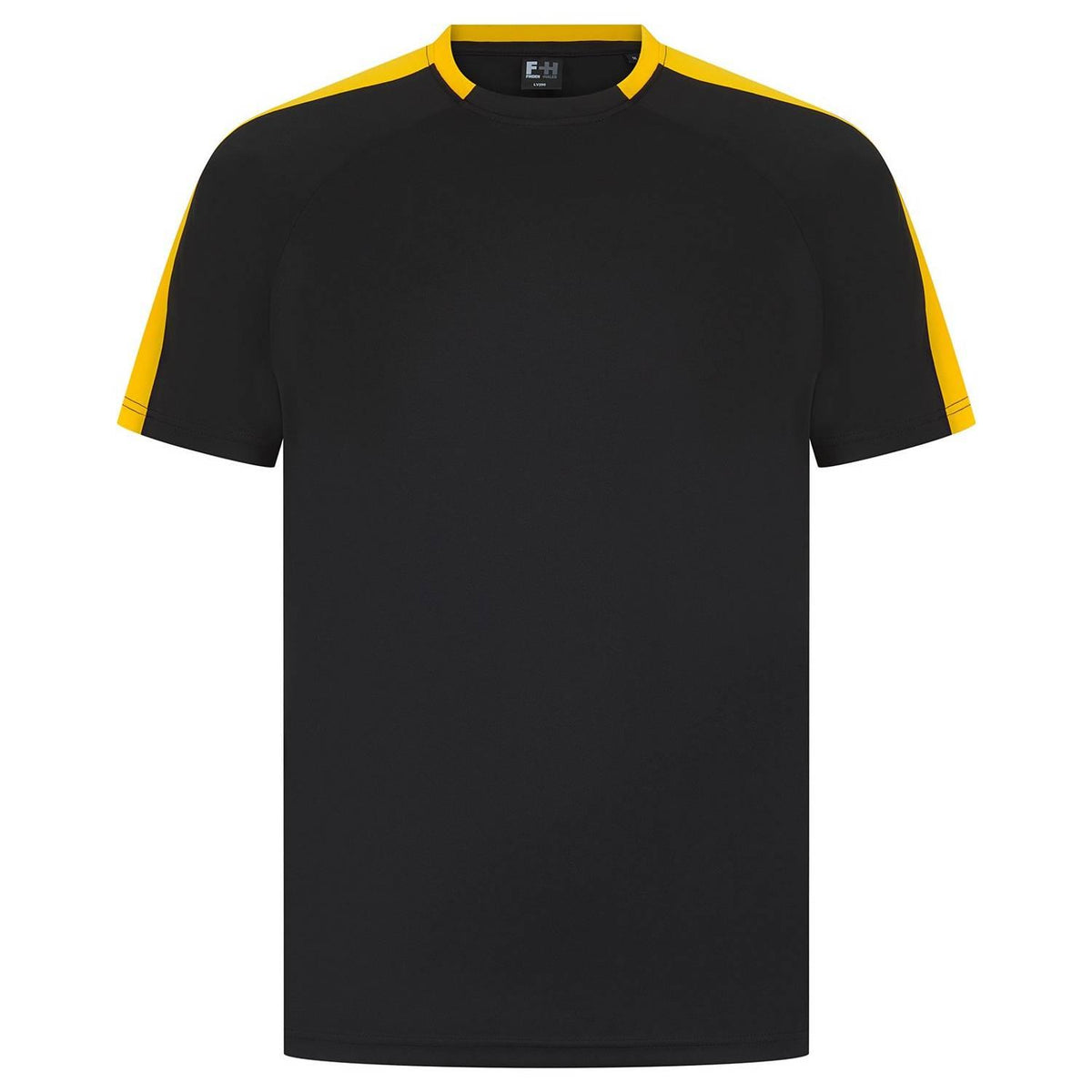 Black-Gold - Front - Finden & Hales Unisex Adult T-Shirt