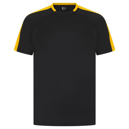 Black-Gold - Front - Finden & Hales Unisex Adult T-Shirt
