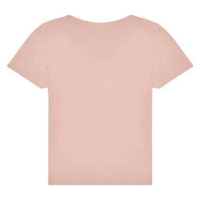 Soft Rose - Back - B&C Womens-Ladies Plain V Neck T-Shirt