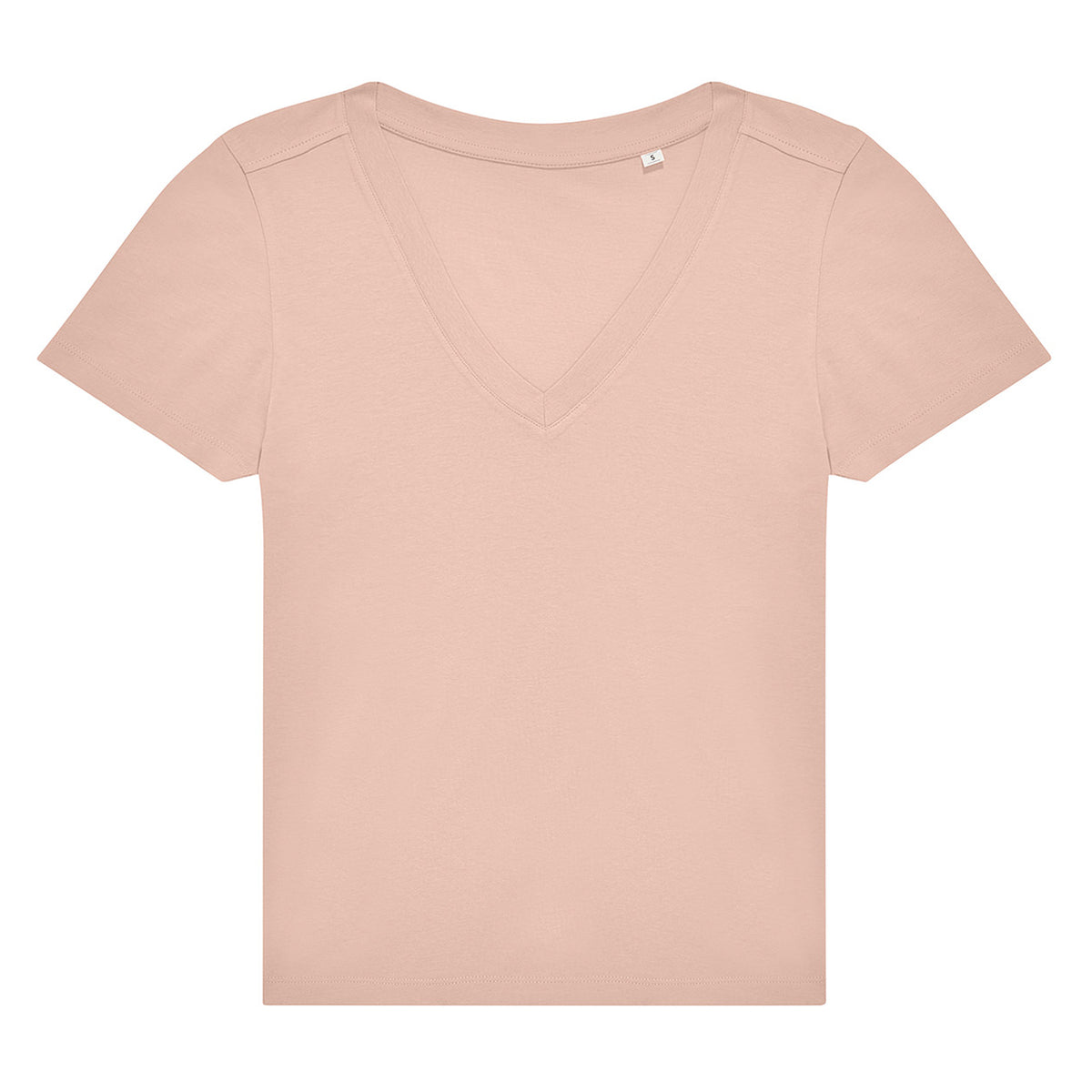 Soft Rose - Front - B&C Womens-Ladies Plain V Neck T-Shirt