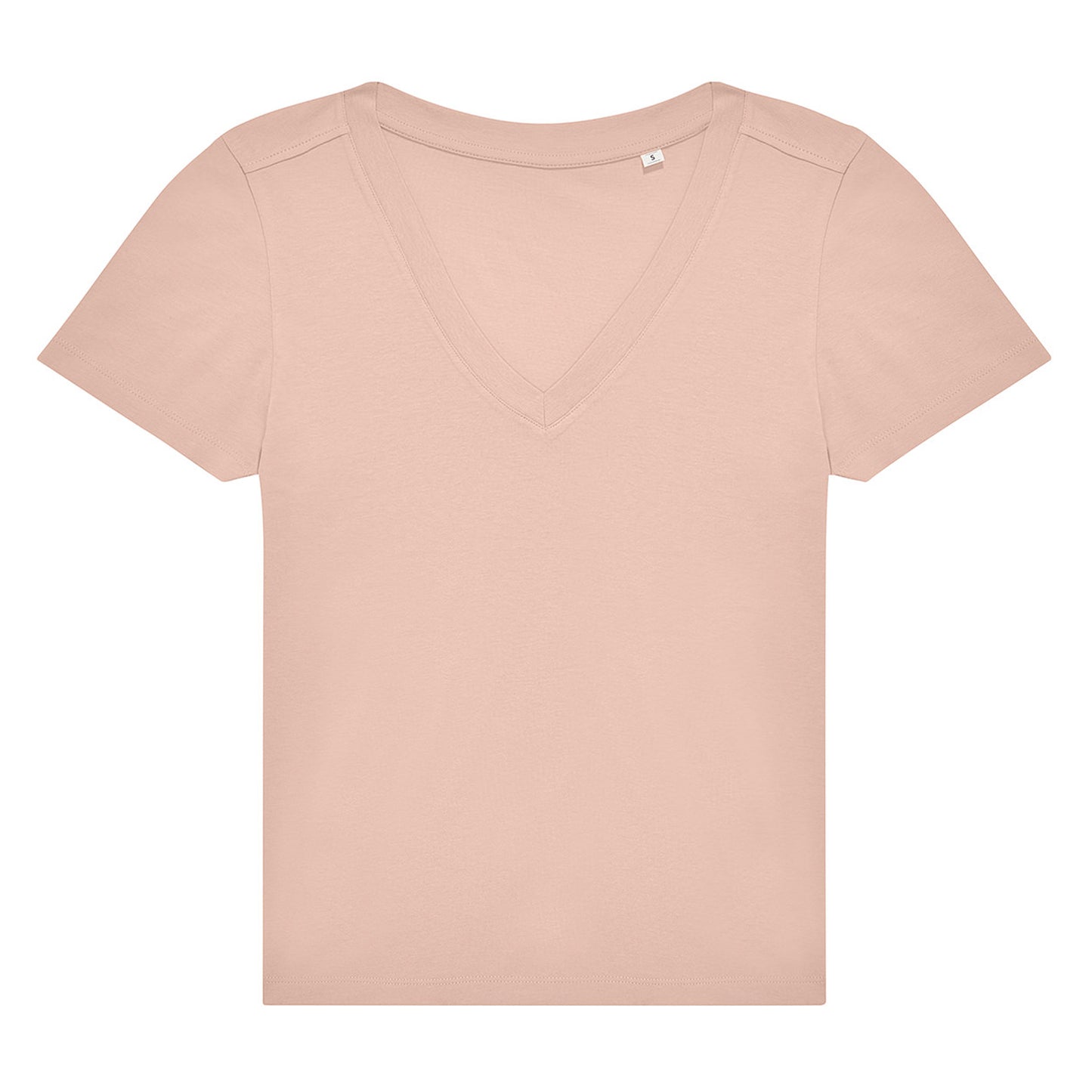 Soft Rose - Front - B&C Womens-Ladies Plain V Neck T-Shirt