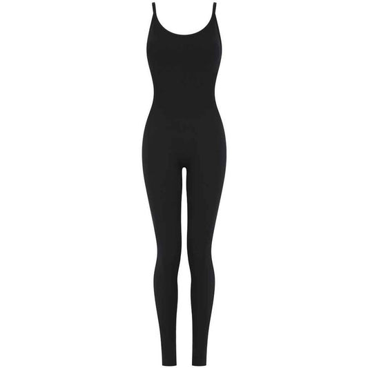 Black - Front - Tombo Womens-Ladies Unitard