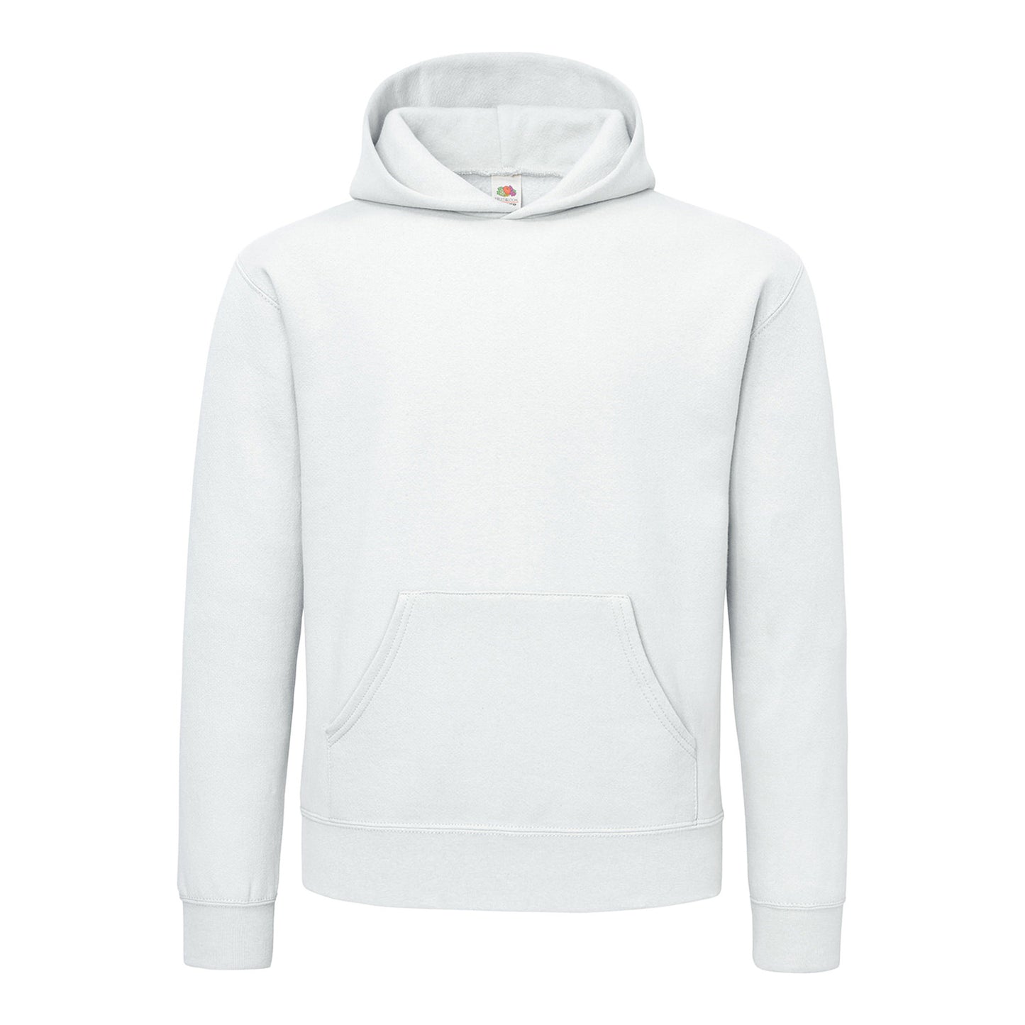 White - Front - Fruit of the Loom Mens Cotton Hoodie