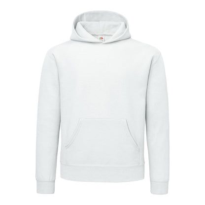 White - Front - Fruit of the Loom Mens Cotton Hoodie