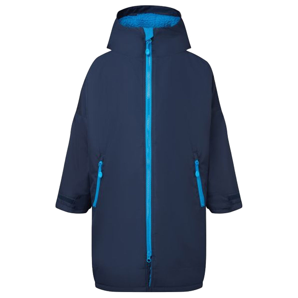 Navy-Sapphire - Front - TriDri Childrens-Kids Changing Robe