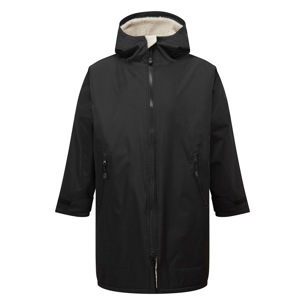Black-Natural - Front - TriDri Childrens-Kids Changing Robe