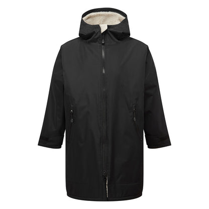 Black-Natural - Front - TriDri Childrens-Kids Changing Robe