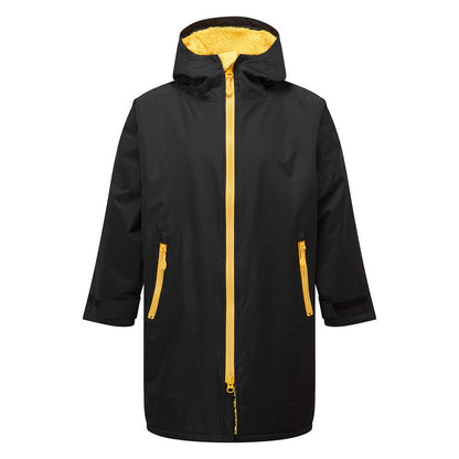 Black-Sun Yellow - Front - TriDri Childrens-Kids Changing Robe