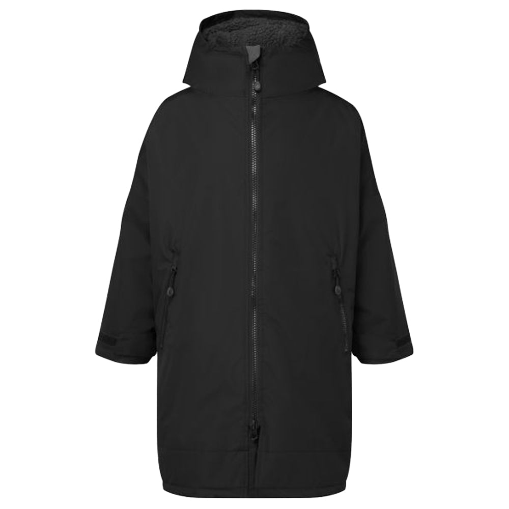 Black-Charcoal - Front - TriDri Childrens-Kids Changing Robe