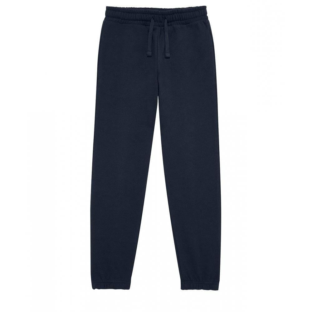 Navy - Front - B&C Childrens-Kids ID.000 Jogging Bottoms
