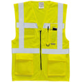 Yellow - Front - Portwest Hi Vis Executive - Manager Vest - Safetywear