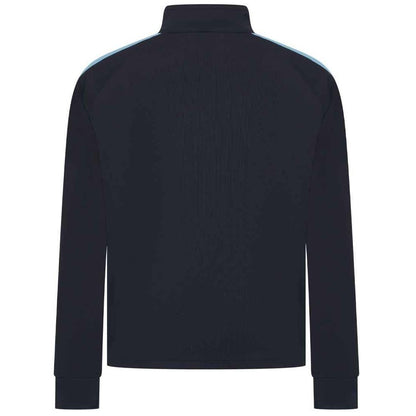 Navy-Sky - Back - Finden & Hales Childrens-Kids Knitted Tracksuit Top