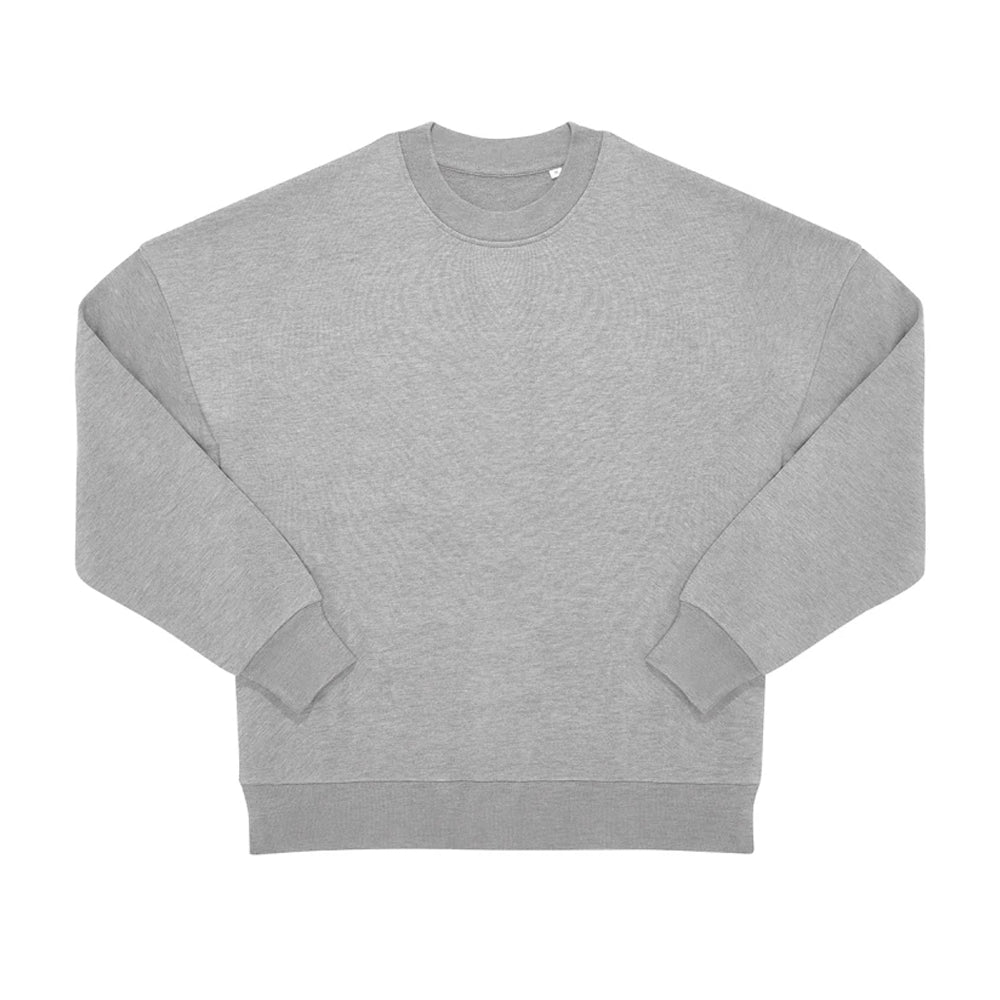 Sports Grey - Front - B&C Unisex Adult Influence Plain Crew Neck Sweatshirt