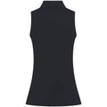 Navy - Back - Henbury Womens-Ladies CoolPlus Sleeveless Polo Shirt
