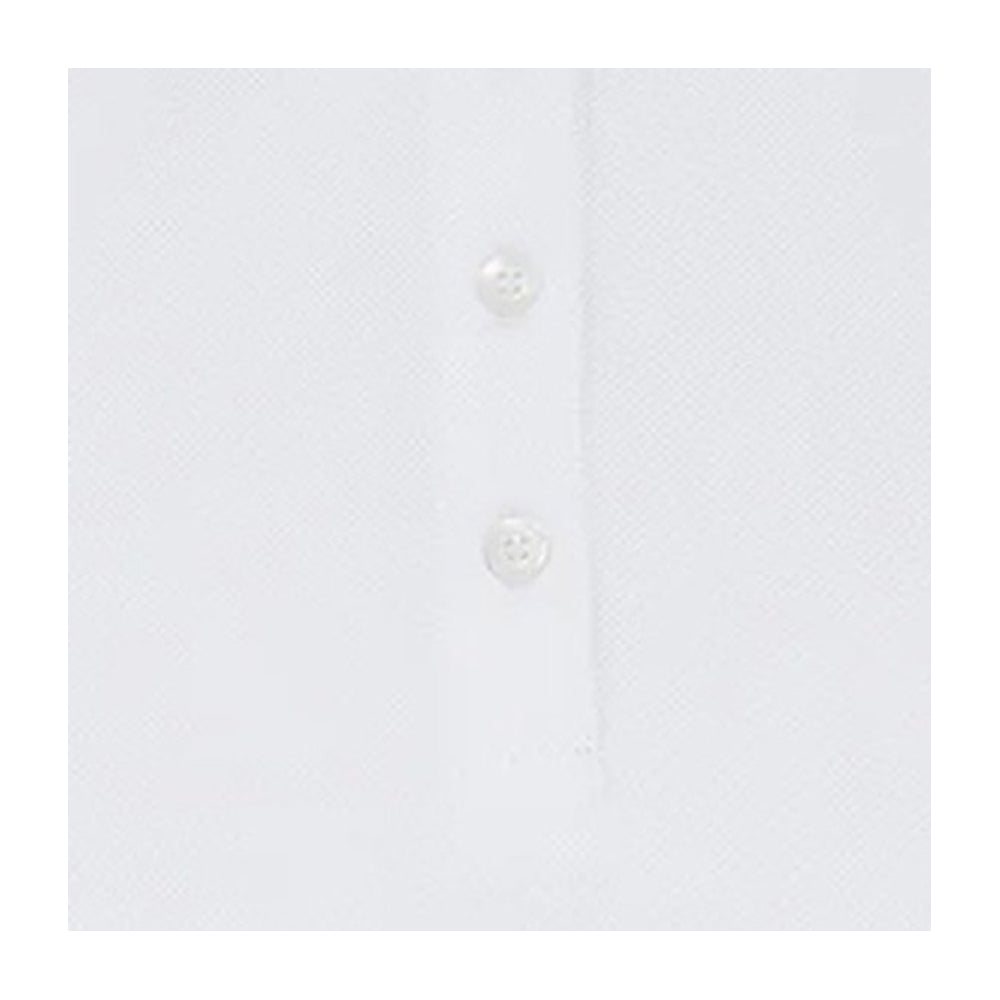 White - Side - Henbury Womens-Ladies CoolPlus Sleeveless Polo Shirt