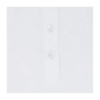 White - Side - Henbury Womens-Ladies CoolPlus Sleeveless Polo Shirt