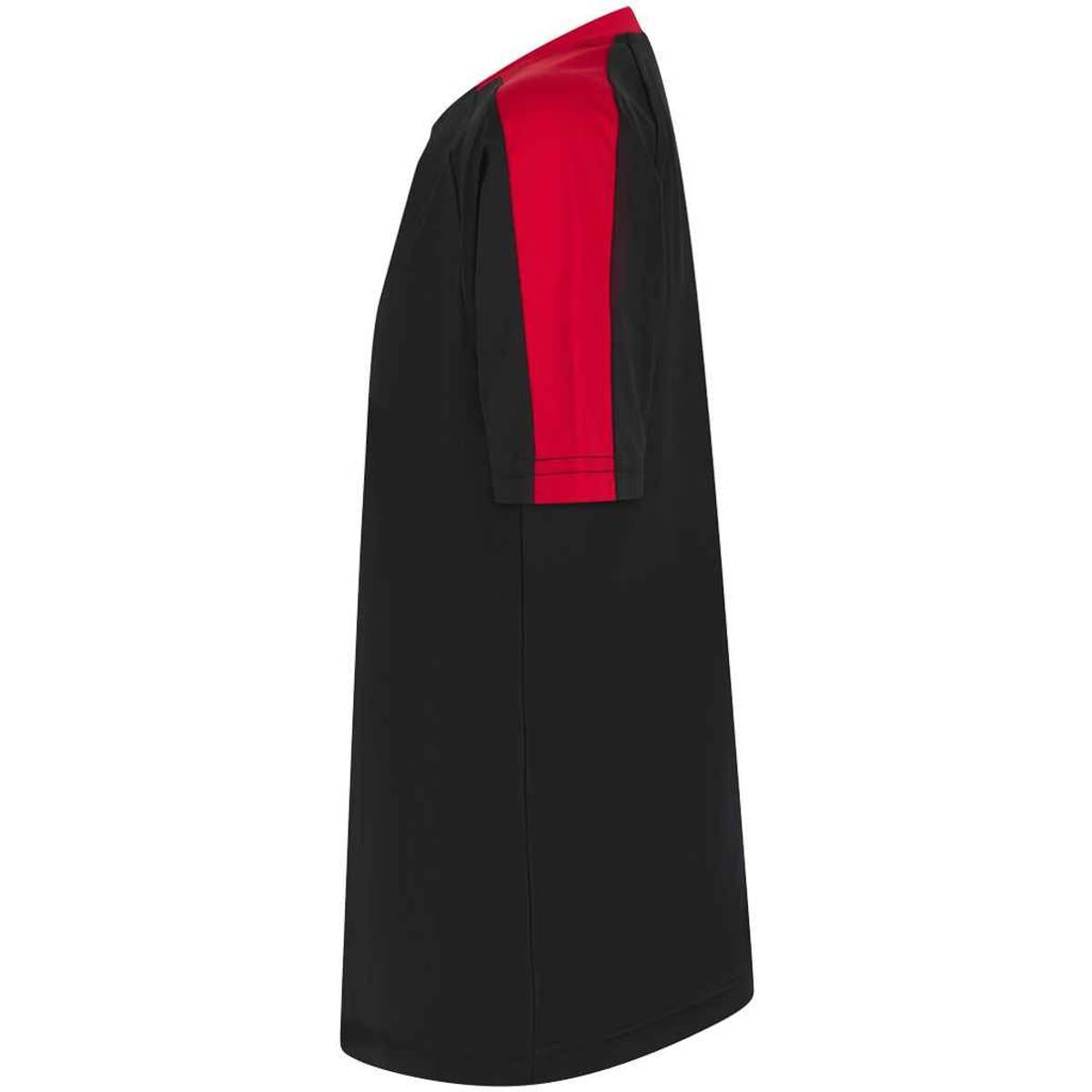 Black-Red - Side - Finden & Hales Childrens-Kids Team T-Shirt