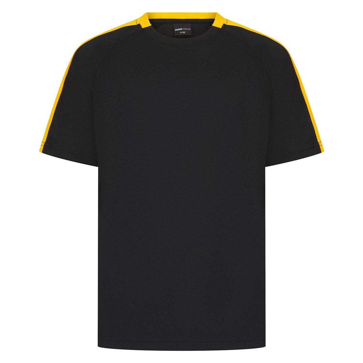 Black-Gold - Front - Finden & Hales Childrens-Kids Team T-Shirt