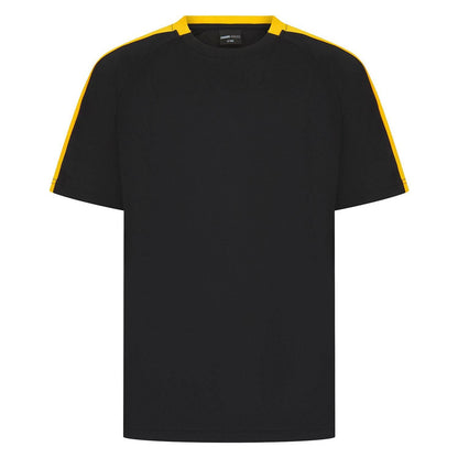 Black-Gold - Front - Finden & Hales Childrens-Kids Team T-Shirt