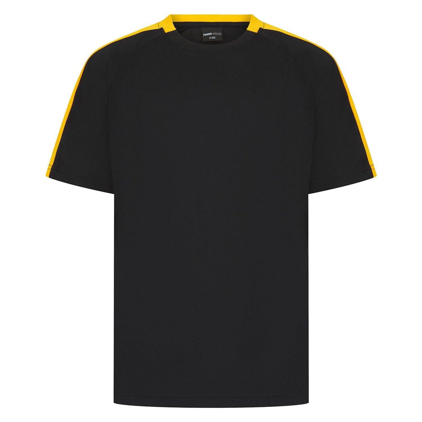 Black-Gold - Front - Finden & Hales Childrens-Kids Team T-Shirt