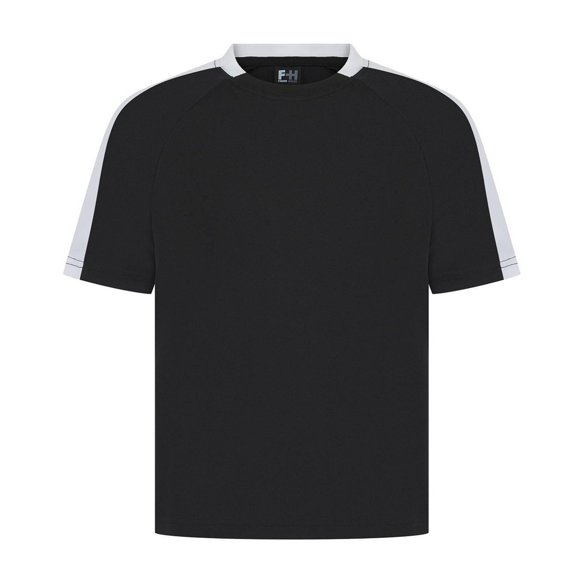 Black-White - Front - Finden & Hales Childrens-Kids Team T-Shirt