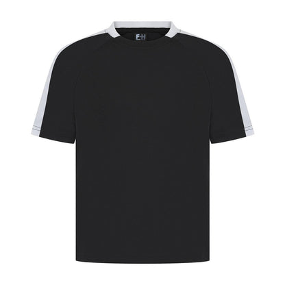 Black-White - Front - Finden & Hales Childrens-Kids Team T-Shirt