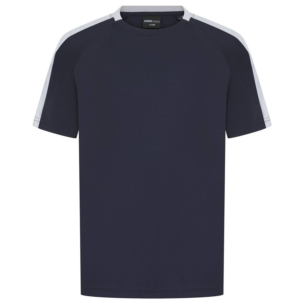 Navy-White - Front - Finden & Hales Childrens-Kids Team T-Shirt