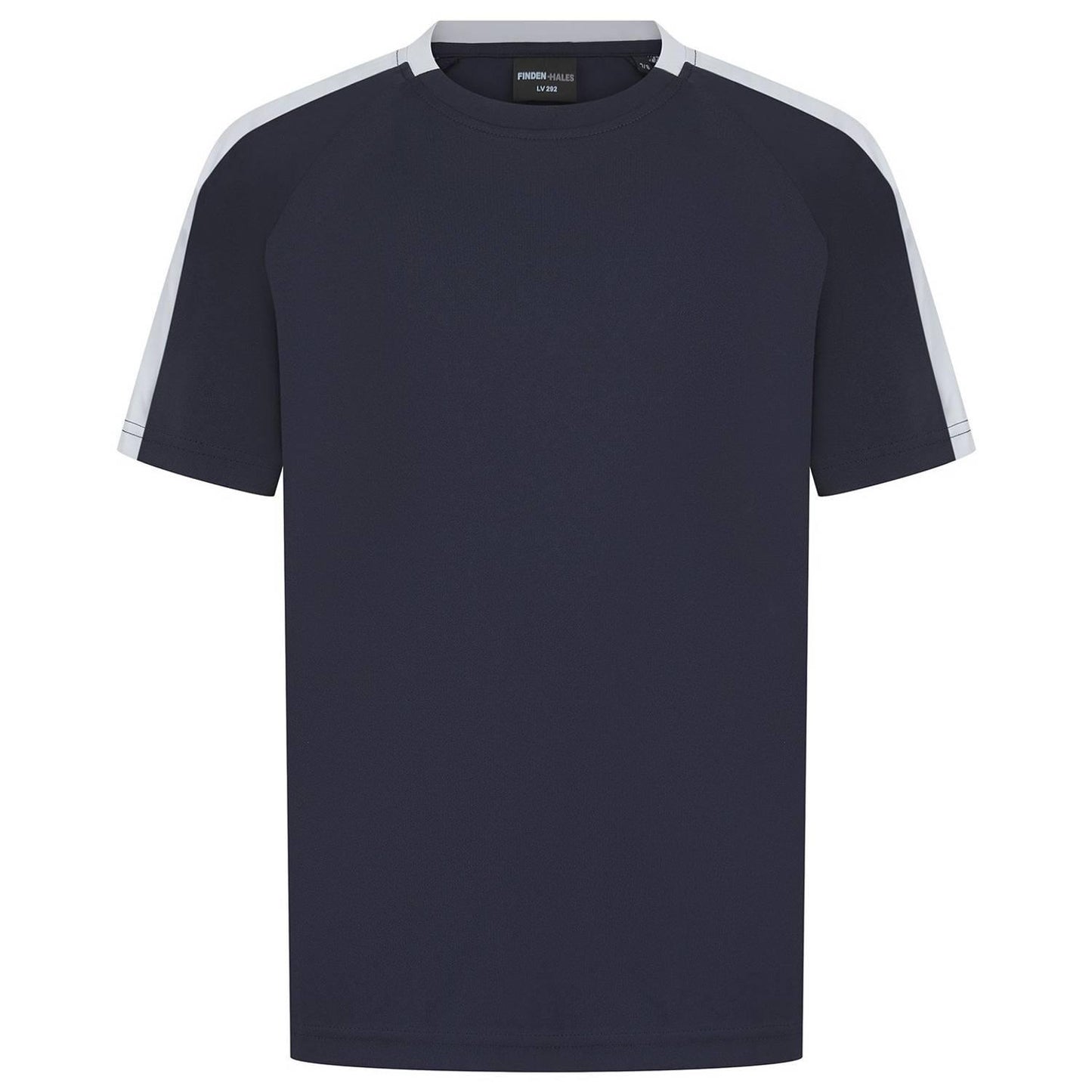 Navy-White - Front - Finden & Hales Childrens-Kids Team T-Shirt