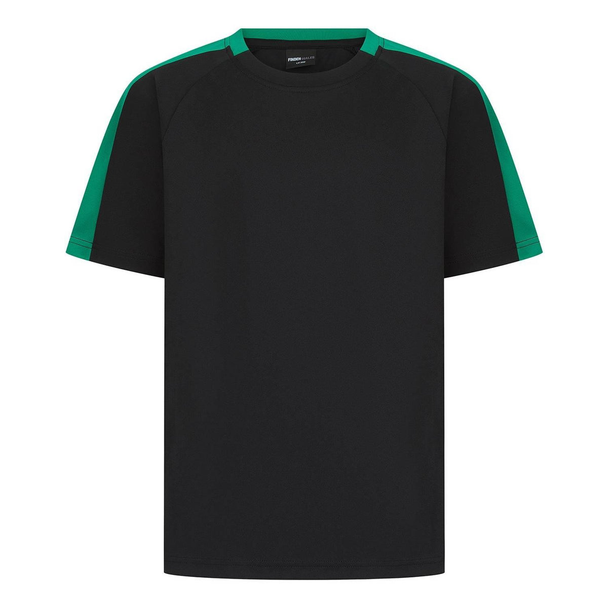 Black-Emerald - Front - Finden & Hales Childrens-Kids Team T-Shirt
