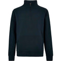 Navy - Front - Kustom Kit Unisex Adult Pique Quarter Zip Sweatshirt