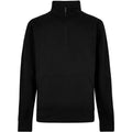 Black - Front - Kustom Kit Unisex Adult Pique Quarter Zip Sweatshirt