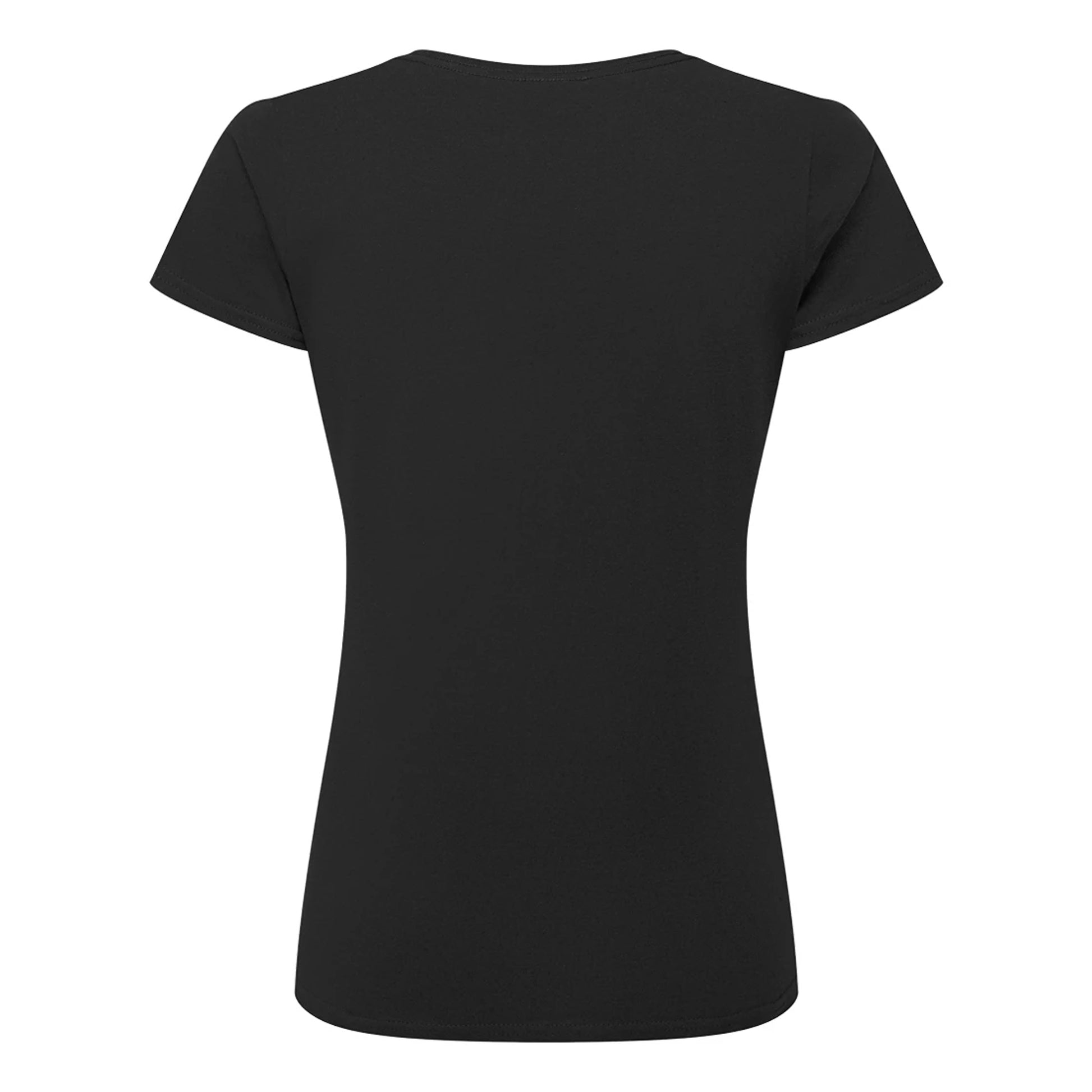 Black - Back - Russell Womens-Ladies Authentic Classic Ringspun Cotton T-Shirt